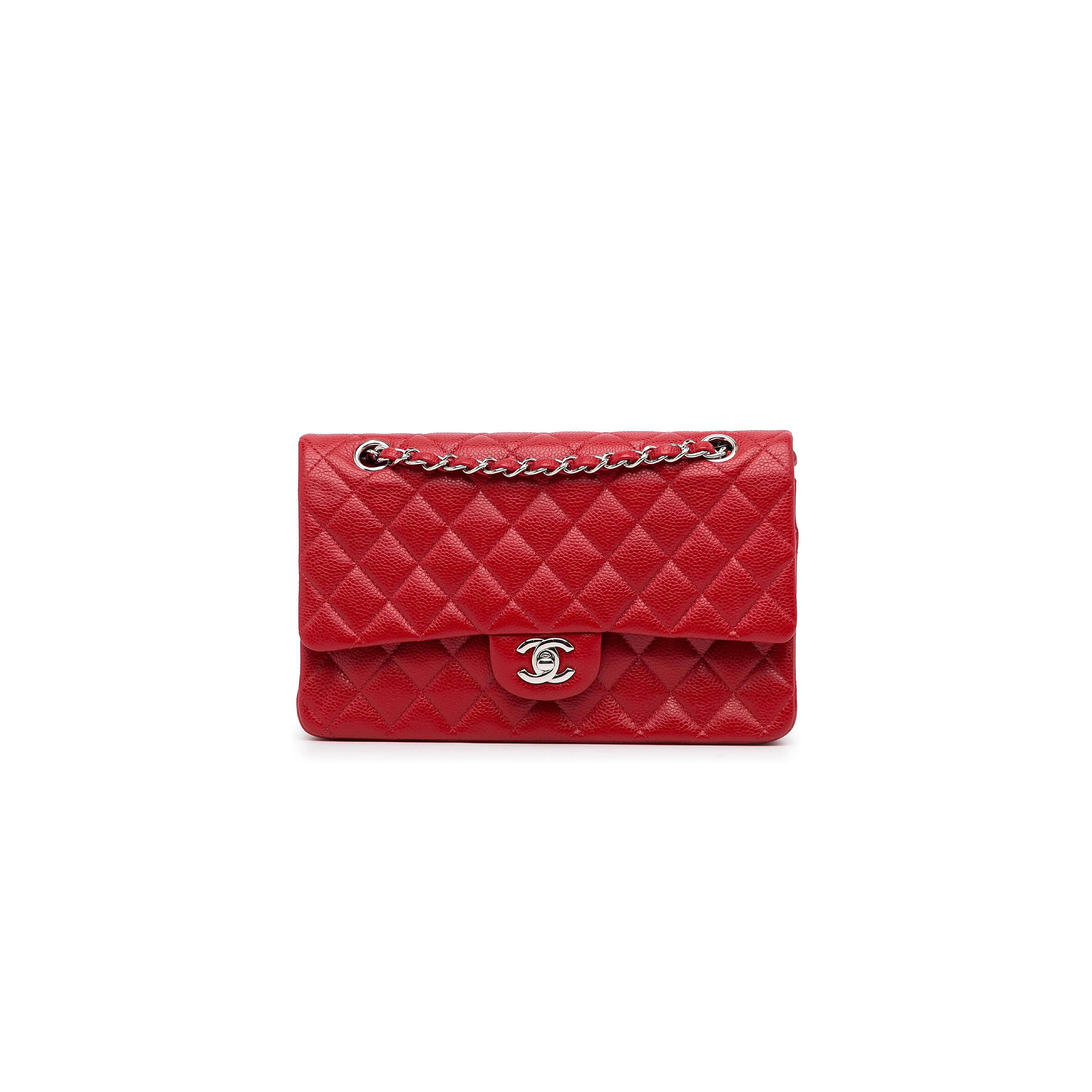 CHANEL CAVIAR QUILTED MEDIUM CLASSIC FLAP (25*15*7cm)
